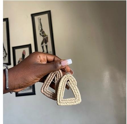 Boho Woven Raffia Earrings